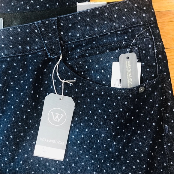Size 22W | Wit & Wisdom Denim Polka Dot Jeans - Picture 14 of 16